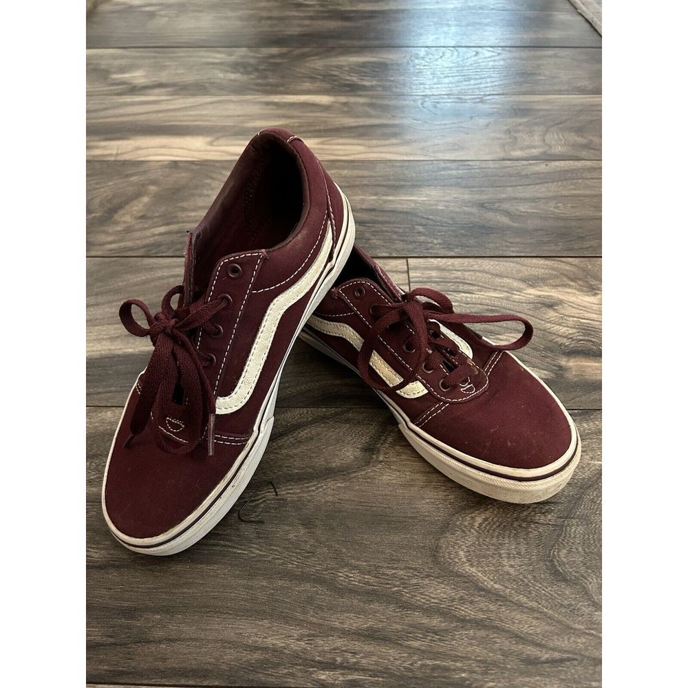 Vans Old Skool Sk8 Low Ward Canvas Burgundy Youth Size 4 Kids Skate See Pic - Picture 6 of 11